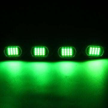 4Pcs RGB LED Rock Lights Kit Underbody Neon Light Pods bluetooth App Control