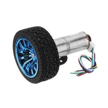 Machifit 25GA370 DC 12V Micro Gear Reduction Encoder Motor with Mounting B... (ROTATE SPEED: 190RPM)