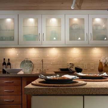8PCS LED Cabinet Light White Dimmable Kitchen Counter Under Puck RF Wireless Remote Control + Power