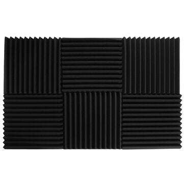 6Pcs Triangular Sound Insulation Cotton KTV Muffler Sponge Sound Insulation Foam Pad Wall Sound Abso