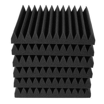 6Pcs Triangular Sound Insulation Cotton KTV Muffler Sponge Sound Insulation Foam Pad Wall Sound Abso