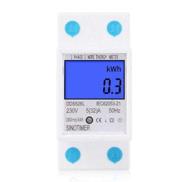 DDS528L LCD Digital Display Energy Meter 230V AC 50Hz Single Phase Backlit Display Wattmeter Power C
