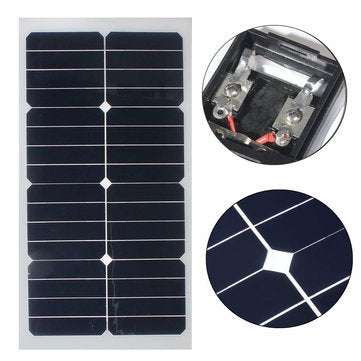 Elfeland SS-20W 12V Mono Semi-flexible Solar Panel With Sunpower Chip For Battery Charger Boats Ca