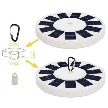 Solar Flag Pole Light 48LED Flagpole Solar Light Downlight Lighting for 15 to 25 Ft Flag Pole Topper