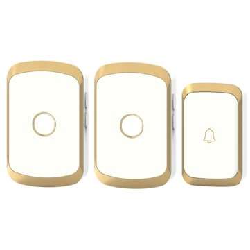 CACAZI A20 Wireless Music Doorbell Waterproof AC 110-220V 300M Remo... (COLOR.: GOLD | PLUG: USPLUG)
