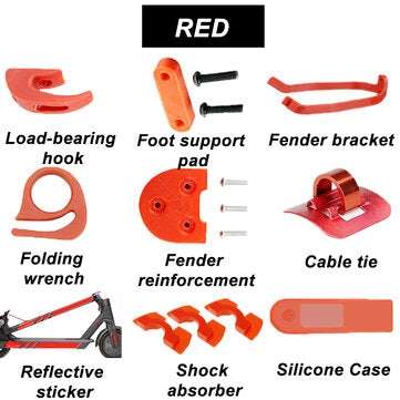 Starter Kit Dash Wrench Fender Bracket Parts Scooter Accessories For M365 M187 / PR... (COLOR.: RED)