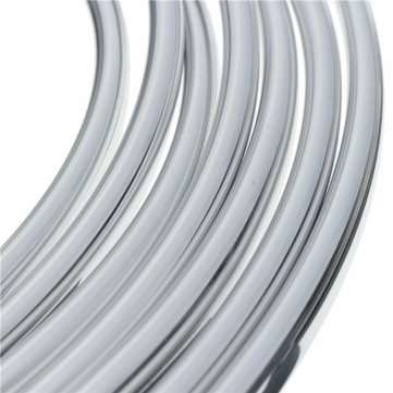 Silver Car Interior Decor Door Vent Chrome Moulding Trim Strip U Style 4M