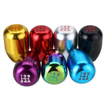 Universal 5 Speed Car Gear Stick Shift Knob Shifter Lever Round Ball Aluminium... (COLOR.: COLORFUL)