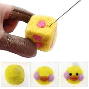 24 Color DIY Wool Felt Kit Needles Tool Set Handmade Needle Felting Mat Starter Fabric Sewing Kit fo