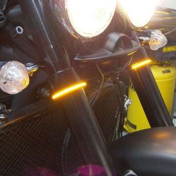 12V Motorcycle Front LED Fork Lamp Turn Signal Lights Universal Amber