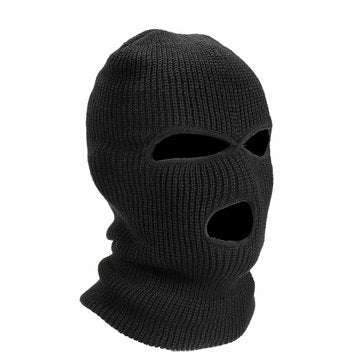 3 Hole Cycling Full Face Mask Helmet Ski Neck Sun UV Protect Outdoor Black