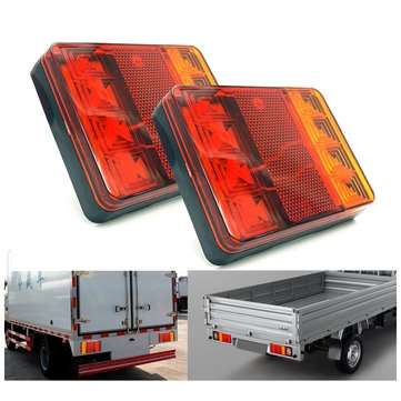 CNSUNNYLIGHT 12V LED Car Rear Tail Lights Brake Turn Signal Lamp Waterproof for Tr... (VOLTAGE: 24V)