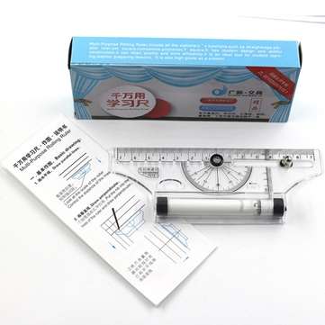 15CM Angle Parallel Ruler Pulley Orientation Multifunction Ruler DIY Hand Tool Design Drawing Studen