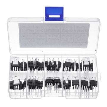 60pcs 10 Values TO-220 Voltage Regulator Transistor Triode Kit L7805 L7806 L7809 L7812 L7815 L7824 L