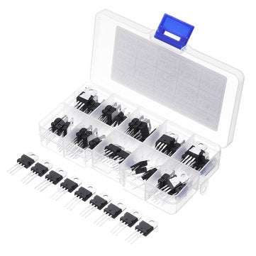 60pcs 10 Values TO-220 Voltage Regulator Transistor Triode Kit L7805 L7806 L7809 L7812 L7815 L7824 L