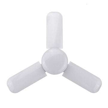 AC175-265V E27 48W Pure White Angle Adjustable 3+1 Foldable 120LED Ceiling Light Bulb Indoor Garage