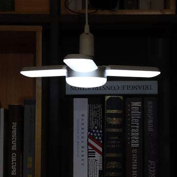 AC175-265V E27 48W Pure White Angle Adjustable 3+1 Foldable 120LED Ceiling Light Bulb Indoor Garage