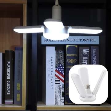 AC175-265V E27 48W Pure White Angle Adjustable 3+1 Foldable 120LED Ceiling Light Bulb Indoor Garage
