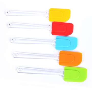 Silicone Scrapers Baking Scraper Cream Butter Handled Cake Spatula Cooking Cake Brushes Pastry Tool