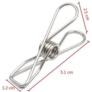 Suleve SSCH01 20Pcs Stainless Steel Clothes Pegs Metal Clips Hanger for Socks Underwear Towel She