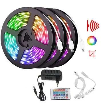 12V LED Light Strip 15M 5050 RGB LED Tape Lights RGB Rope Lights 16 Milions Colors Flexible Changing