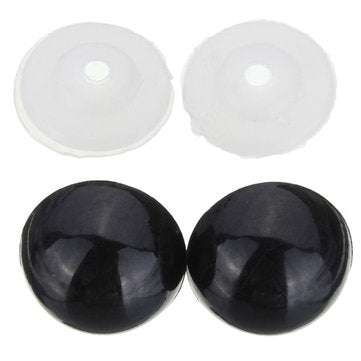 52pcs 12-20mm Black Plastic Safety Eyes for Teddy Bear Doll Animal Puppet Crafts