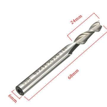 6mm 2 Flute HSS End Mill Cutter CNC Bit