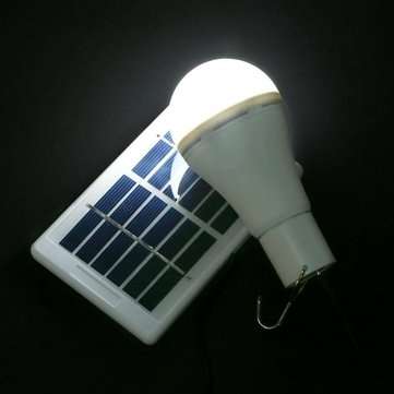 Portable 7W Solar Panel USB Rechargeable Camping Light 20 COB LED Bulb Lamp for Outdoor Emergency