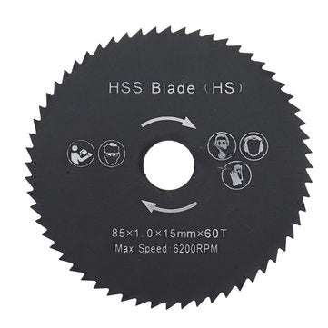 3pcs 85mm Circular Saw Blades Set HSS/TCT  Wood Working Rotary Tool Cutting Discs Kit