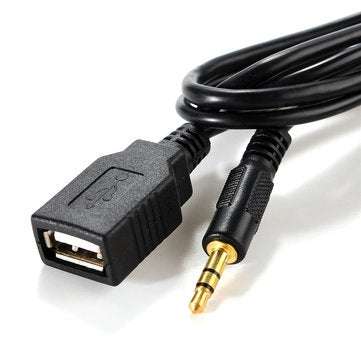 Car USB MP3 Interface Adapter & Card Reader 3.5mm AUX In Input For 12Pin VW Audi
