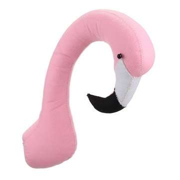 3D Flamingo Animal Head Wall Art Hanging Doll Chrismas Gift Toy Children Kids Room Decorations Birth