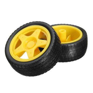 2Pcs Smart Robot Car Tyres Wheels For  TT Gear Motor Chassis