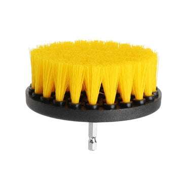 Drillpro 3Pcs 2/3.5/4 Inch Yellow Electric Drill Brush Tile Grout Power Scrubber Tub Cleaning Brush