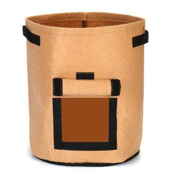 2Pcs 10 Gallon 37L Khaki Potato Planting Bag Pot Planter Vegetable Container Growing Garden