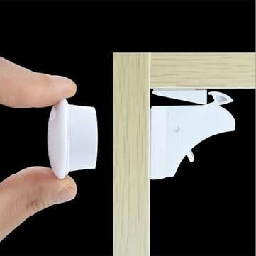 4pcs Locks+1 Key Magnetic Child Lock Baby Safety Cabinet Drawer Door Lock Children Protection Hidden