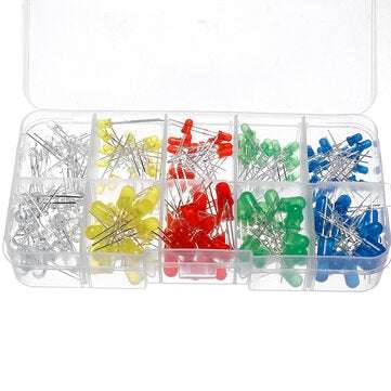 200Pcs F3 F5 3mm 5mm LED Light-emitting Diode 20 Per Color 5 Colors in Box