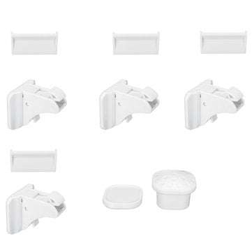 4pcs Lock+1 Key Magnetic Child Lock Baby Safety Baby Protection Cabinet Door Lock Kids Drawer Locker