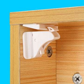 4pcs Lock+1 Key Magnetic Child Lock Baby Safety Baby Protection Cabinet Door Lock Kids Drawer Locker