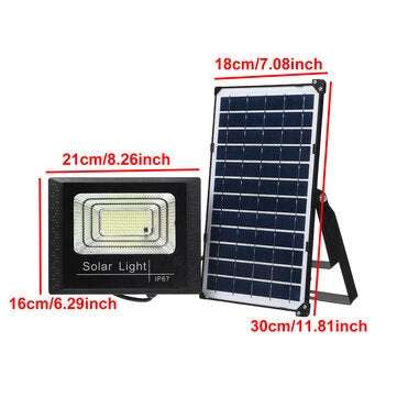250W Solar Light LED Street Floodlight Garden Spotlight Remote Control