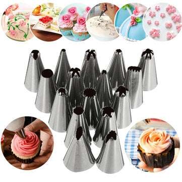 16 Pcs Set Russian Piping Tips Multi-shape Icing Npzzles Cake Decoration Top Baking Accessories