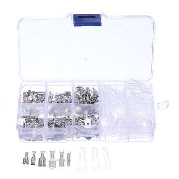 180pcs Silver Insulated Wire Connector Electrical Wire Crimp Terminals 2.8 4.8 6.3mm Spade Connector
