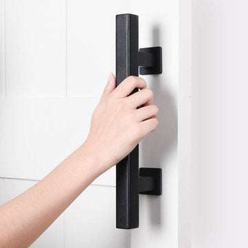 12 Inch Rustic Barn Door Handle for Sliding Door Barn Door Hardware Black Door Pull Plate Antique Lo
