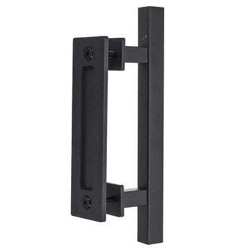 12 Inch Rustic Barn Door Handle for Sliding Door Barn Door Hardware Black Door Pull Plate Antique Lo
