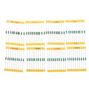 200pcs 20 Value 0.5W Assorted Color Wheel Inductor Kit 10% Tolerance Set