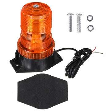 12V-24V 30 LED 5730 Rotating Flashing Amber Beacon Flexible Tractor Warning Light For ATV Boat Truck