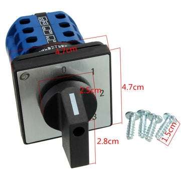 12 Terminals 4 Positions Rotary Cam Changeover Switch
