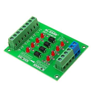5V To 24V 4 Channel Optocoupler Isolation Board Isolated Module PLC Signal Level Voltage Converter B