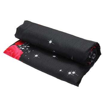 3D Printed Bedding Sets Bedclothes Red Rose Bed Sheet Cover With 2 Pillowcases