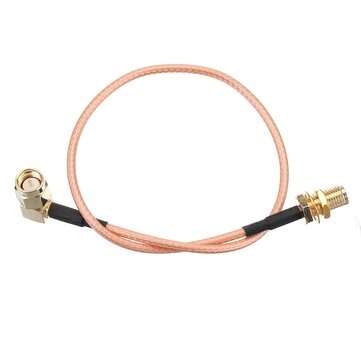 2Pcs 50CM SMA cable SMA Male Right Angle to SMA Female RF Coax Pigtail Cable Wire RG316 Connector Ad