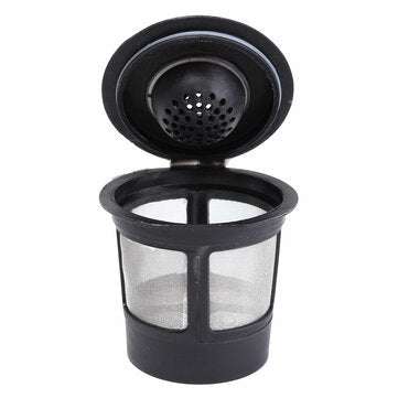 1Pcs Stainless Mesh Black Reusable Single Cup Keurig Solo Filter Pod K-Cup Coffee